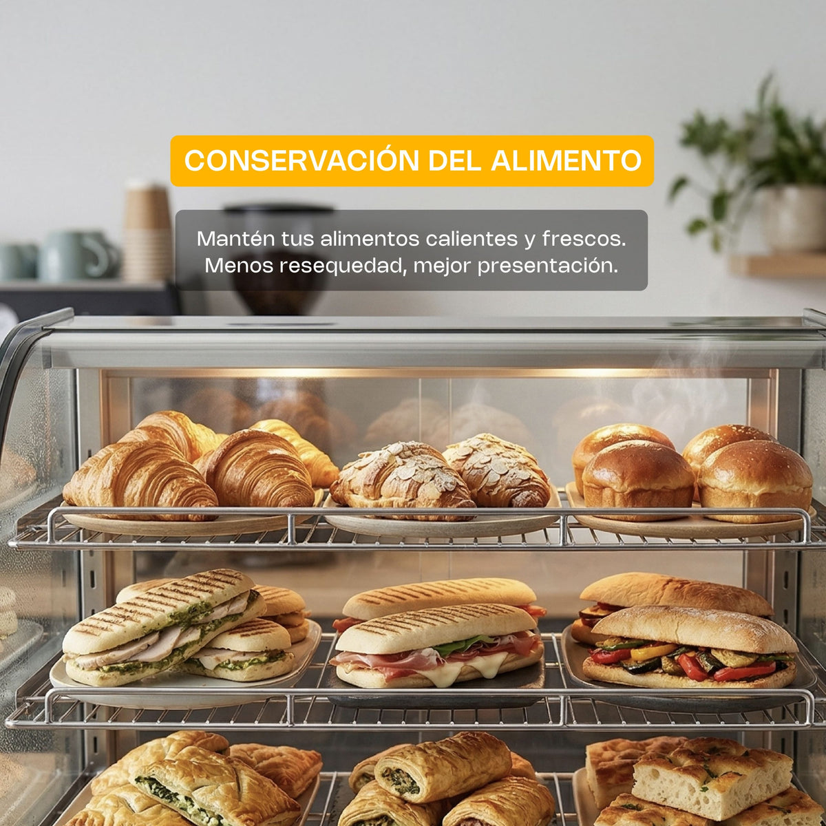 Vitrina caliente sobre mostrador de 120 l | Rhino | Vicamo-120l