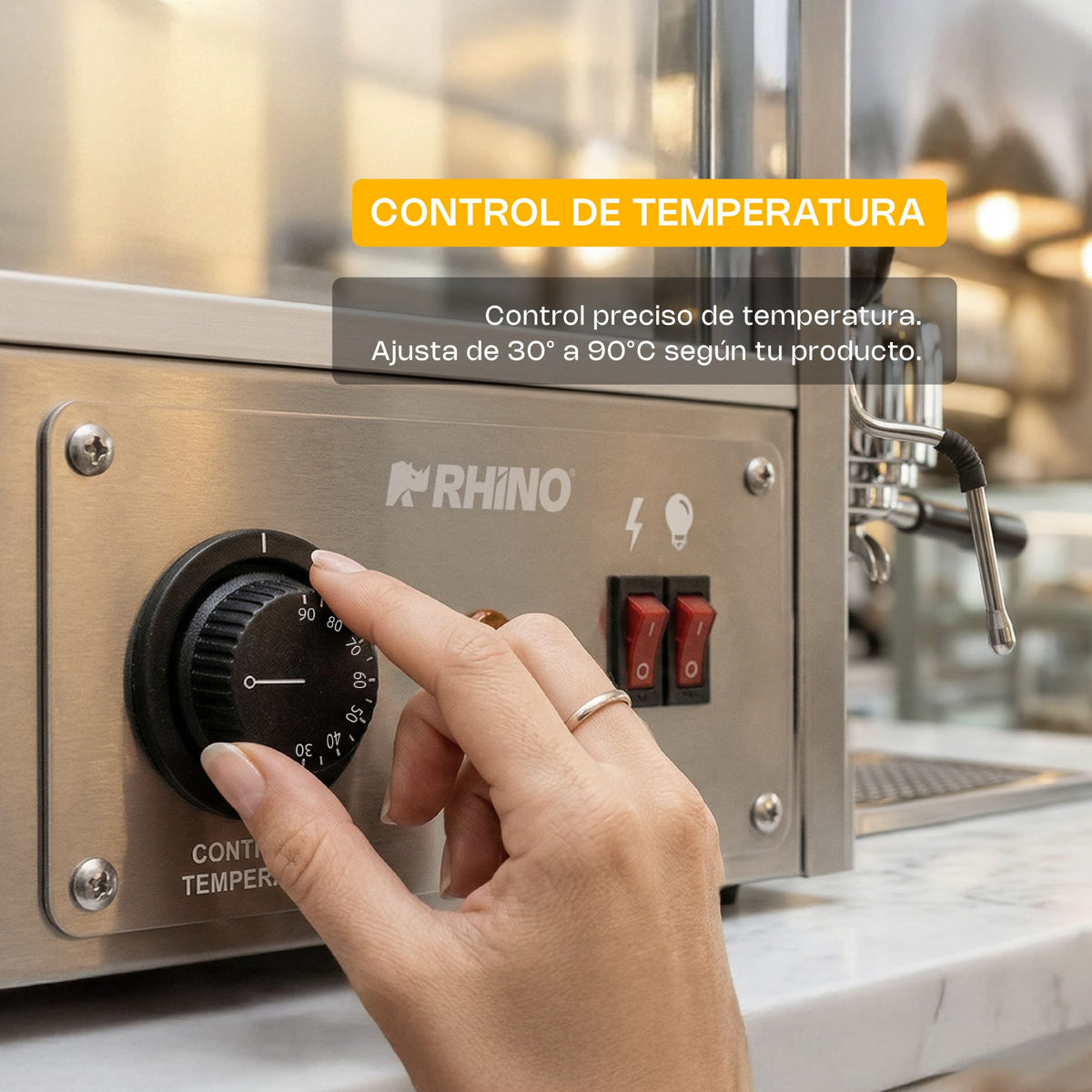 Vitrina caliente sobre mostrador de 120 l | Rhino | Vicamo-120l
