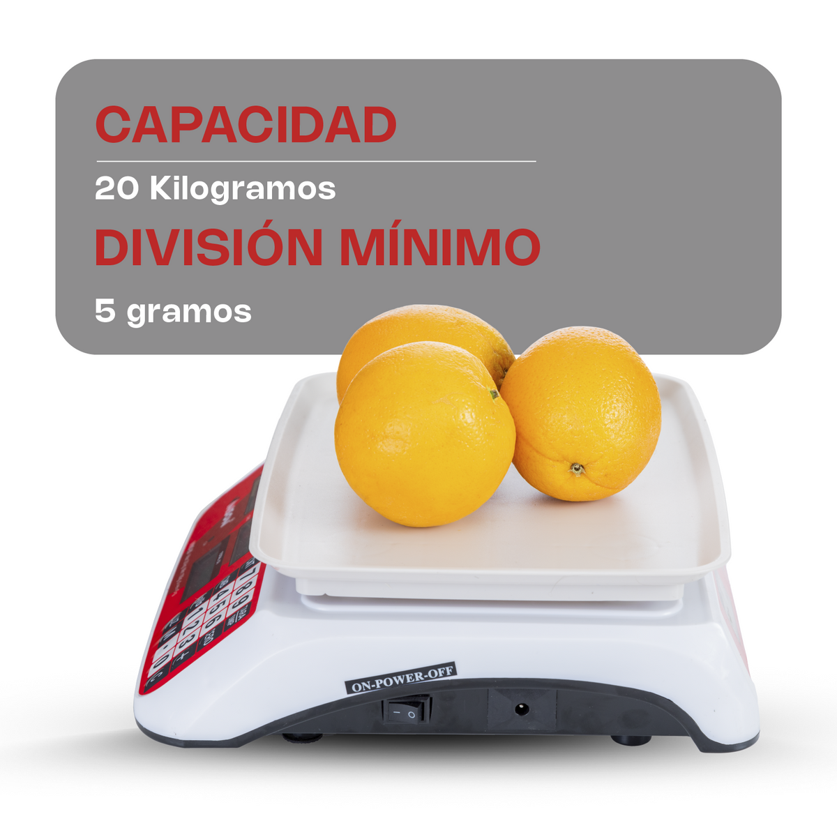 Báscula electrónica multifunciones 20 kg | Rhino | Vins-20