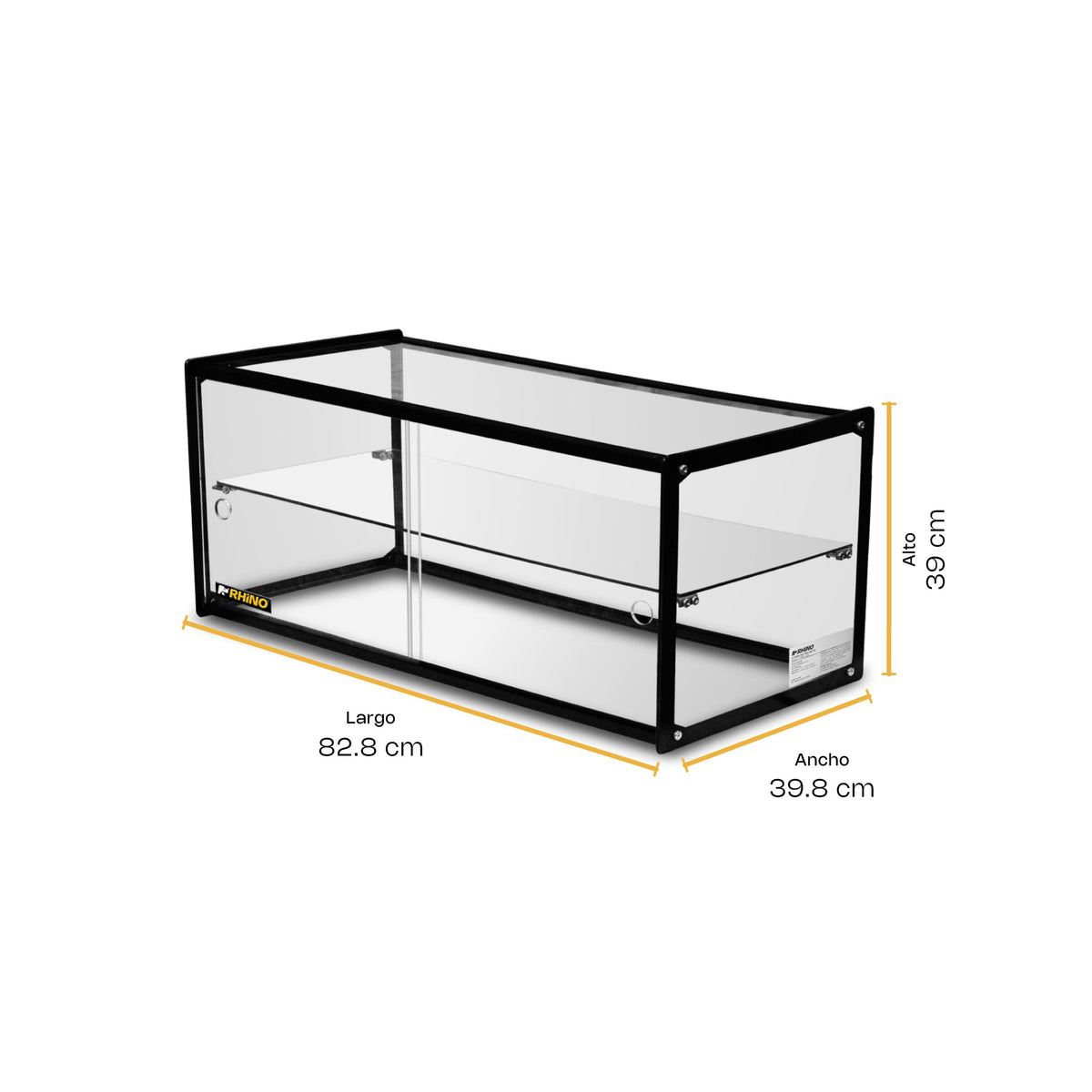 Vitrina neutra recta de 90 l superficie de vidrio | Rhino | Vitneu-90r
