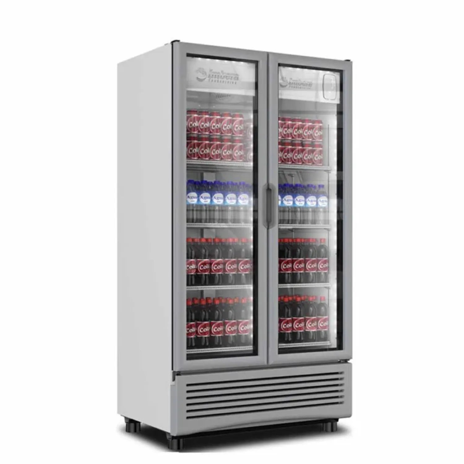 Enfriador Vertical Comercial Blanco/Gris con LED 26.3 ft³ | IMBERA | VRD26 D