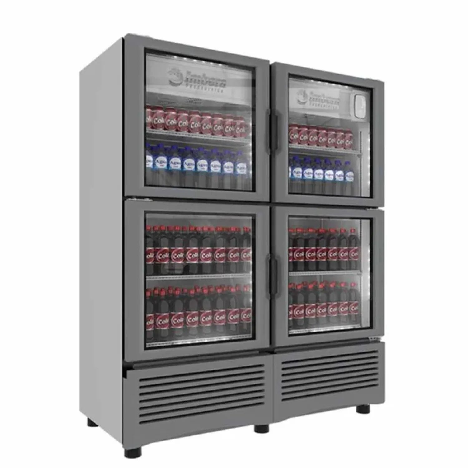Enfriador Vertical Comercial 4 Puertas Blanco con LED | IMBERA | VRQ35 4P