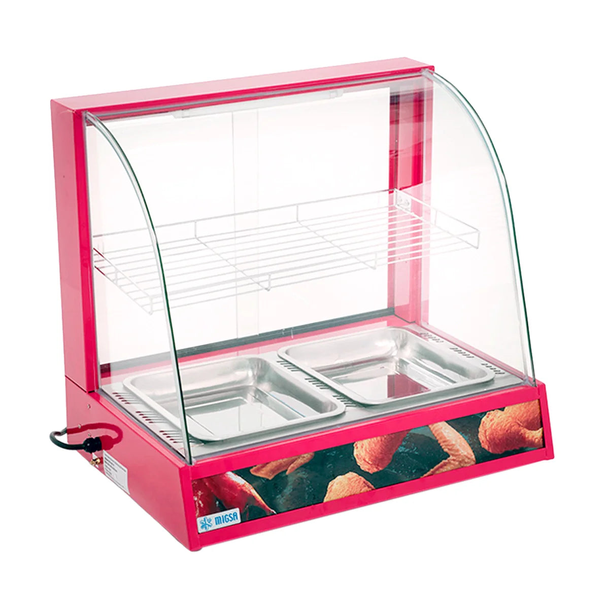 VITRINA CALIENTE SOBRE MOSTRADOR DE 66 CM DE FRENTE | BN-660R