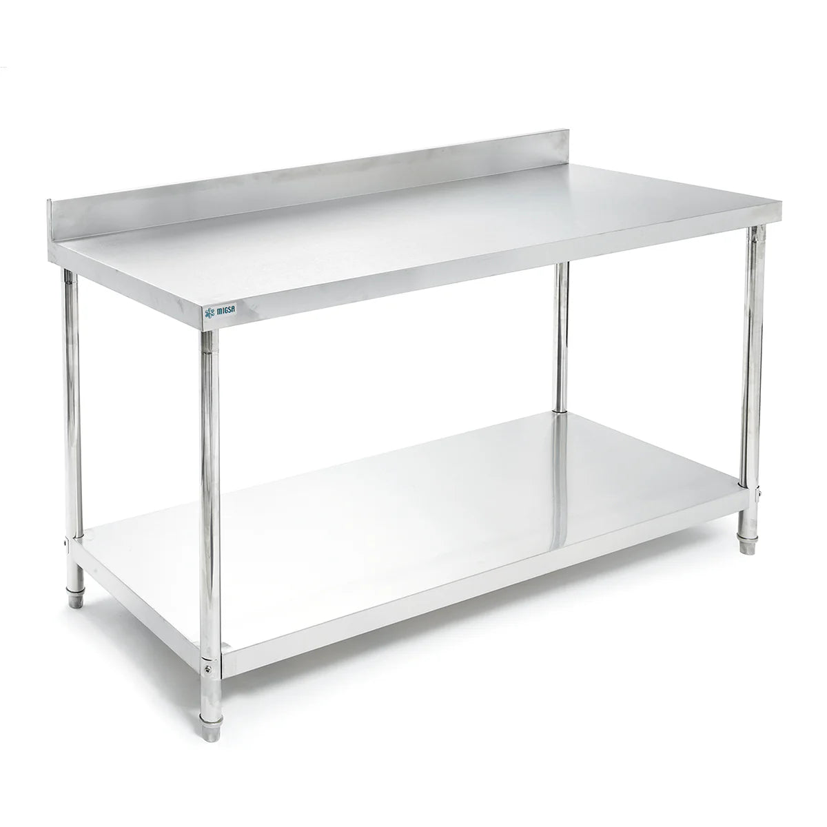 Mesa de Trabajo con Lambrín Acero Inoxidable 201 150 cm | BN-W04/150
