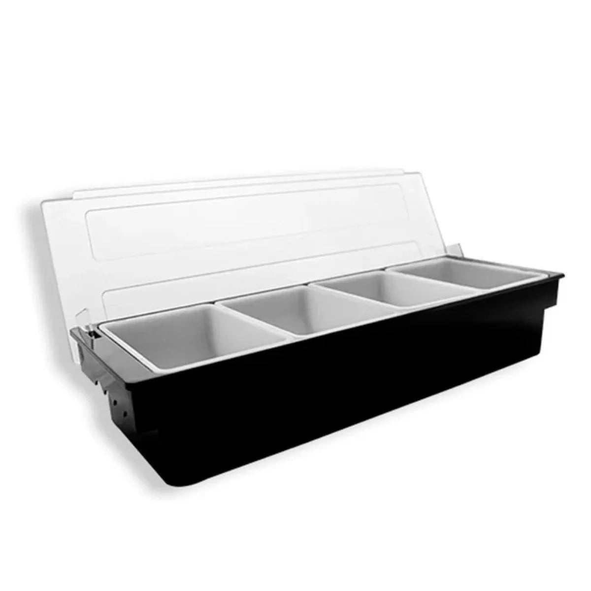 Caja para condimentos negro 4 compartimentos 50 Caledonia CACO-4