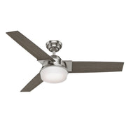 Ventilador De Techo Herus | Níquel | 52 Pulgadas | 3 Aspas | Con Luz | 50042 | HUNTER