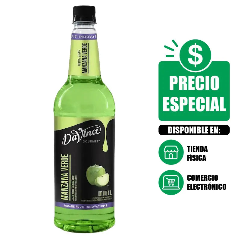 Jarabe gourmet manzana verde 1l para café y bebidas mca coffee solutions MOD: 20632033