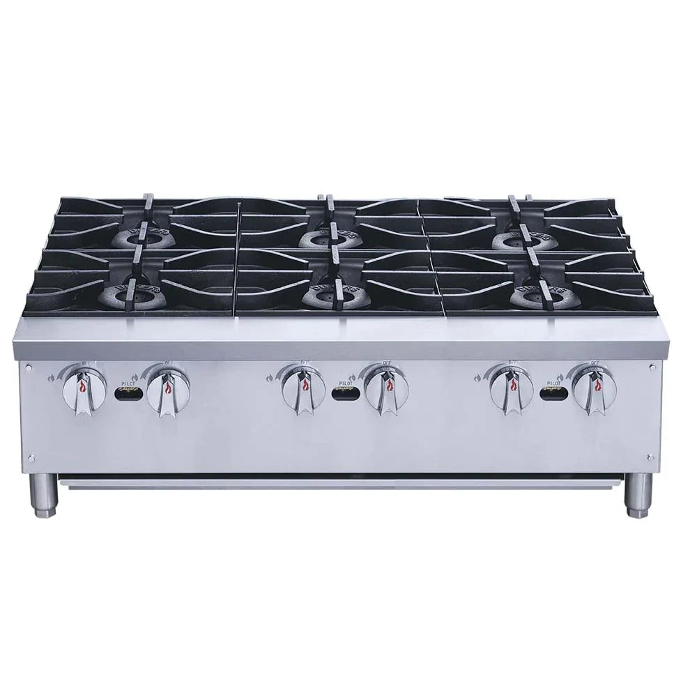 Parrilla comercial a gas de 6 quemadores Migsa A2053