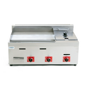PLANCHA GRILL LISA CON FREIDORA A GAS