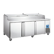 MESA PARA PREPARACIÓN DE PIZZAS DE 3 PUERTAS DE 770 L