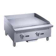 Plancha comercial a gas de 2 quemadores Migsa MGRG-24-MG