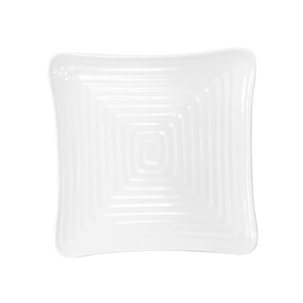 Plato Cuadrado Con Relieve 19 Cms Melamina Concasse MCPLMPCL19RB