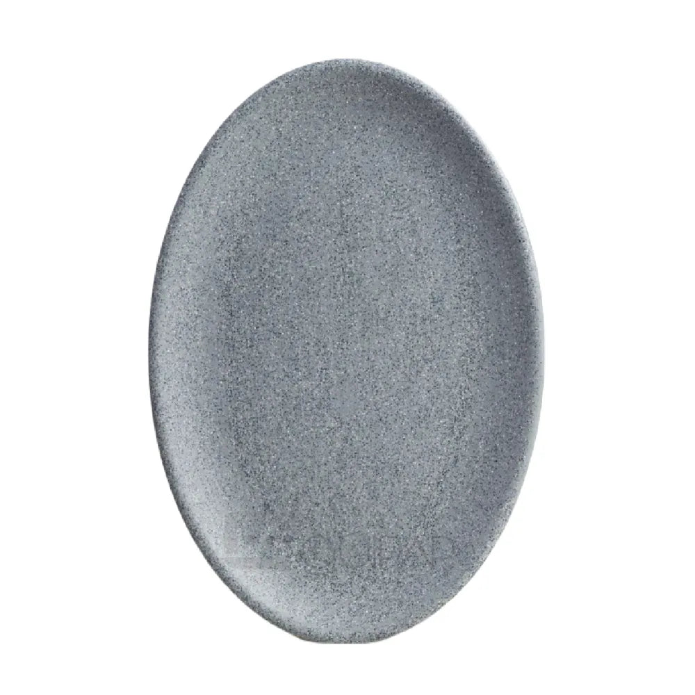 Plato De Melamina De Lujo Liso 30 Cms Gris Concasse MCPLMTRL30G