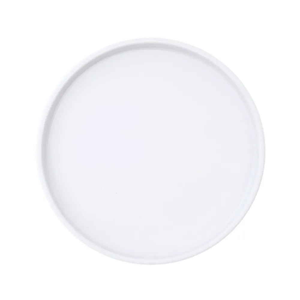 Plato Melamina De Lujo Color Blanco Mate 23 Concasse MCPLMRL23B