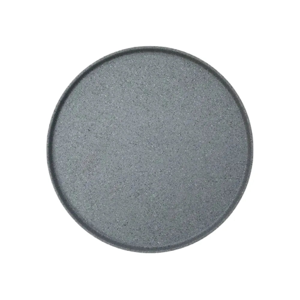 Plato Melamina De Lujo Color Gris 23 Cms Concasse MCPLMRL23G