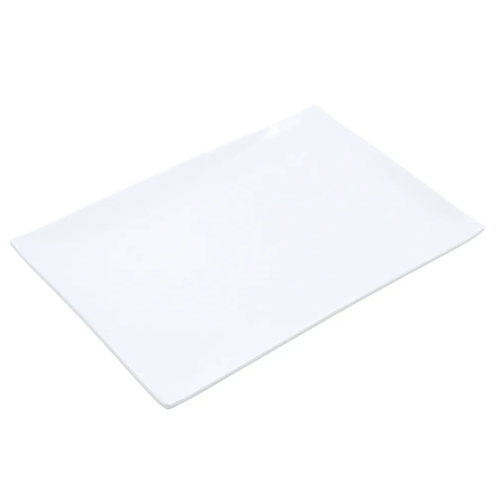 Plato Rectangular 28X19 Cms Melamina Blanca Concasse MCPLMPR2819B