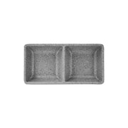 Salsera 2 Compartimento 14X7 Cm Melamina Gris Concasse MCPLMSL2G