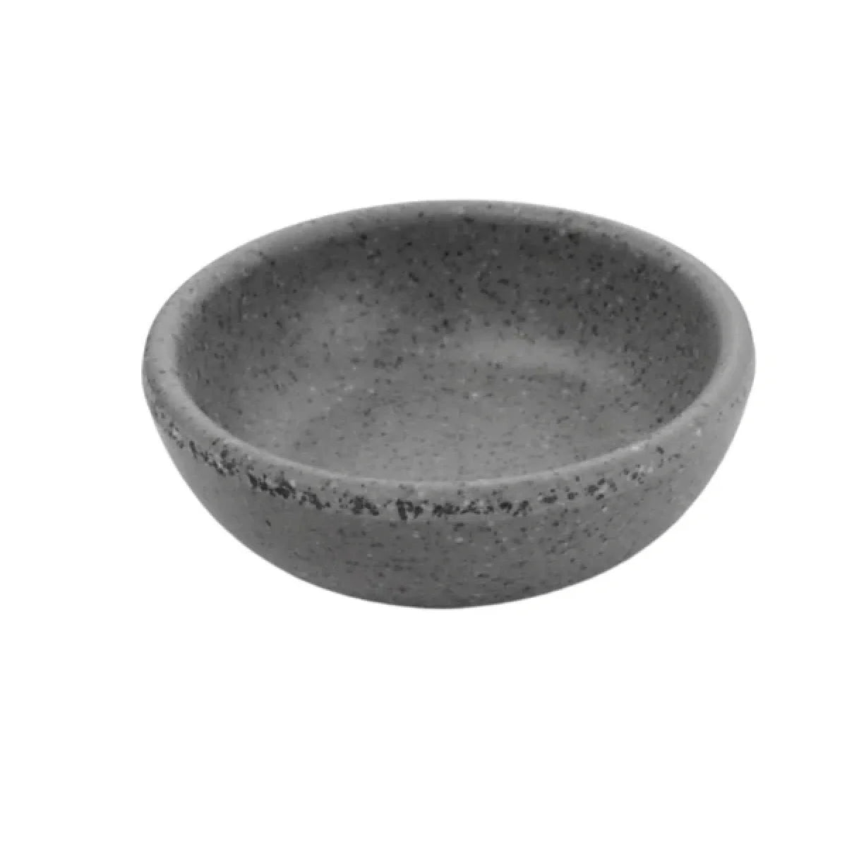 Salsero Ovalado 10 Cm Melamina Gris Concasse MCPLMSOL01G