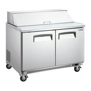 MESA FRÍA PARA ENSALADAS DE 2 PUERTAS TIPO AMERICANO DE 340 L | SCL-2