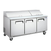 MESA FRÍA PARA ENSALADAS DE 3 PUERTAS TIPO AMERICANO DE 510 L | SCL-3