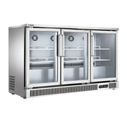 REFRIGERADOR CONTRABARRA DE 3 PUERTAS DE CRISTAL DE 380 L | SG380