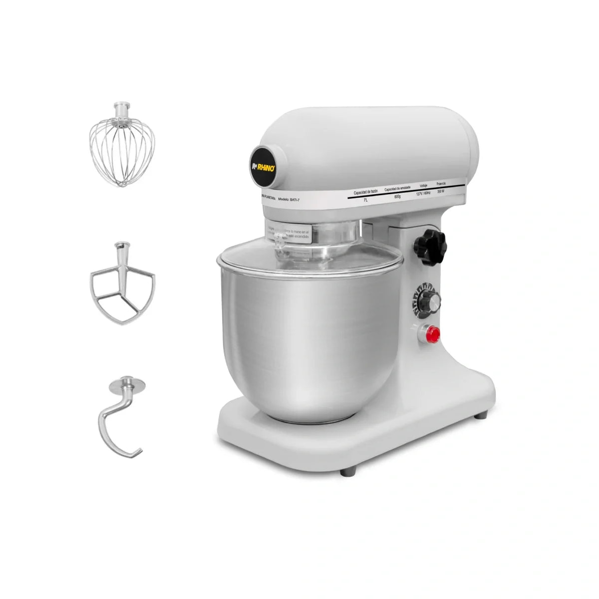 Tazón De Acero Inoxidable / Cuerpo Metálico 7 l Rhino BATI-7