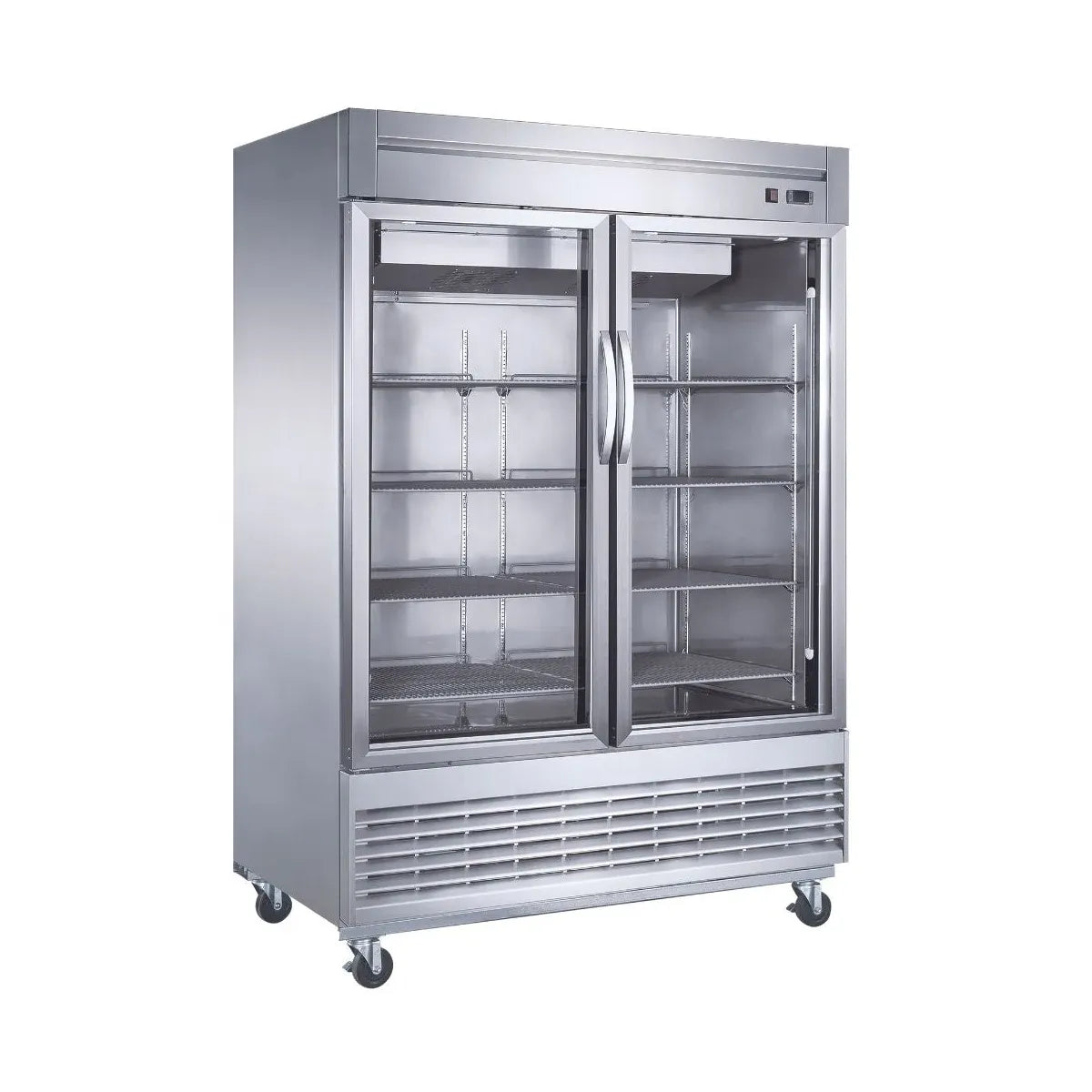 REFRIGERADOR VERTICAL PUERTAS DE CRISTAL EN A.I. DE 47 PIES CÚBICOS | UR-54C-2G