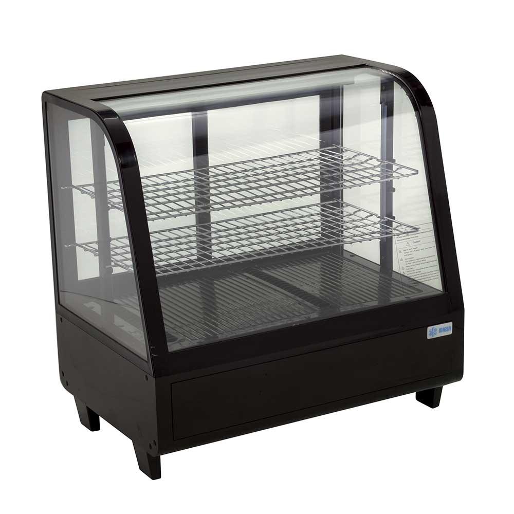 Vitrina refrigerada cristal curvo sobre mostrador Migsa 100L